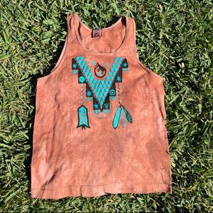 Vintage Dagoli Mens L 90s Ancient Cave Art Vancouver Canada Tank Double sided
